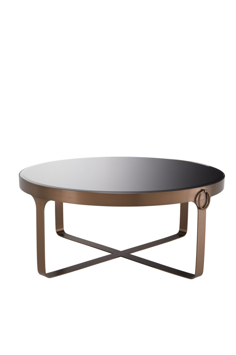 Copper Frame Black Glass Coffee Table | Eichholtz Clooney | OROA TRADE