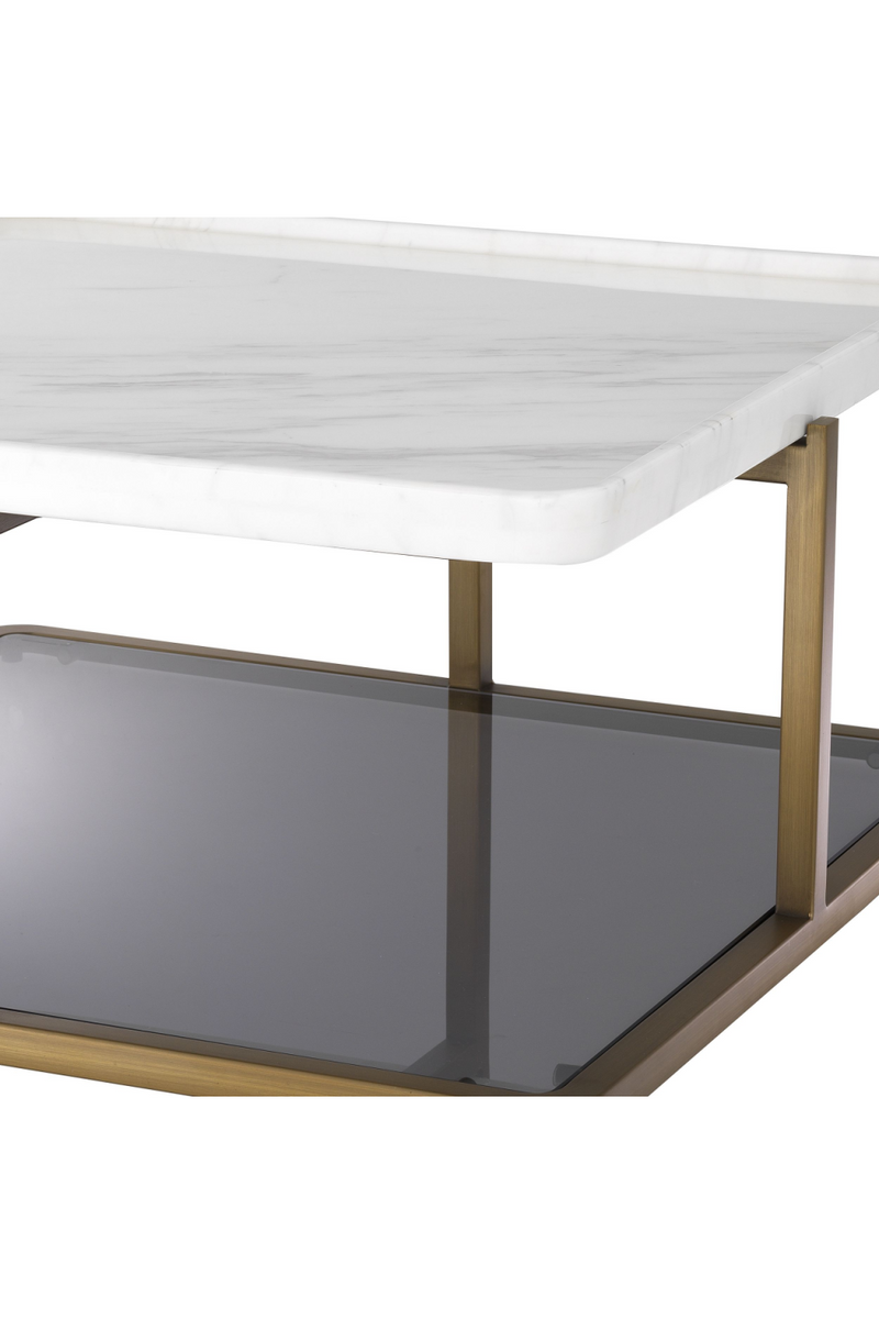 Square White Marble Coffee Table | Eichholtz Grant | OROA TRADE