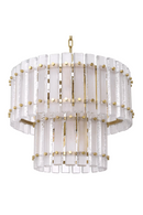 Frosted Glass Plates Chandelier | Eichholtz Blason | OROA TRADE