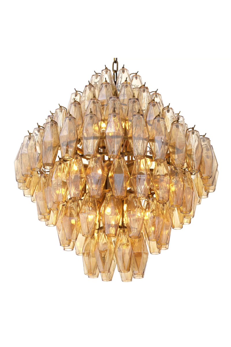 Diamond Amber Glass Chandelier | Eichholtz Benini | Oroatrade.com