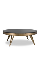 Brass Frame Black Glass Coffee Table | Eichholtz Rocco | OROA TRADE