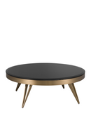 Brass Frame Black Glass Coffee Table | Eichholtz Rocco | OROA TRADE