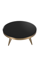 Brass Frame Black Glass Coffee Table | Eichholtz Rocco | OROA TRADE