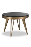 Brass Frame Black Glass Side Table | Eichholtz Rocco | OROA TRADE