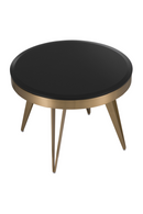 Brass Frame Black Glass Side Table | Eichholtz Rocco | OROA TRADE