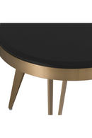 Brass Frame Black Glass Side Table | Eichholtz Rocco | OROA TRADE