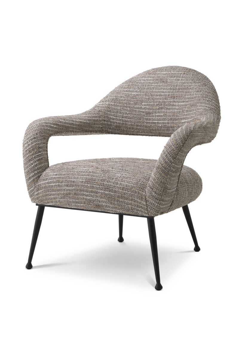 Beige Upholstery Black Leg Accent Chair | Eichholtz Lombardi | Oroatra…