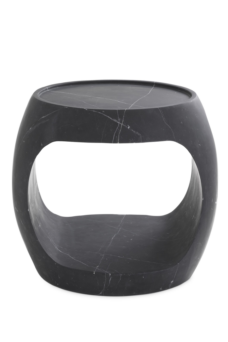 Black Marble Round Side Table | Eichholtz Clipper Low | OROA TRADE