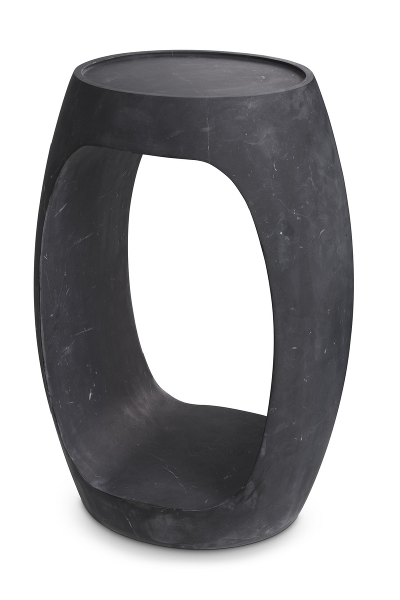 Black Marble Round Side Table | Eichholtz Clipper High | OROA TRADE
