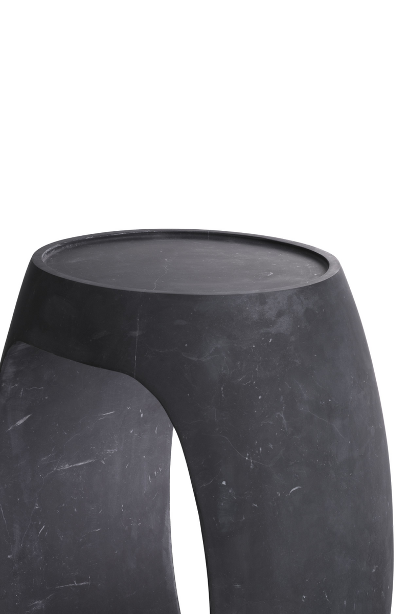 Black Marble Round Side Table | Eichholtz Clipper High | OROA TRADE