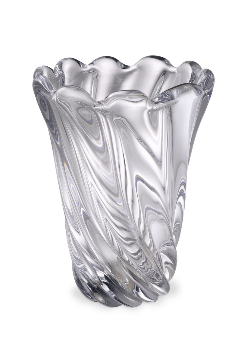 Clear Swirling Glass Vase | Eichholtz Contessa - S | OROA TRADE