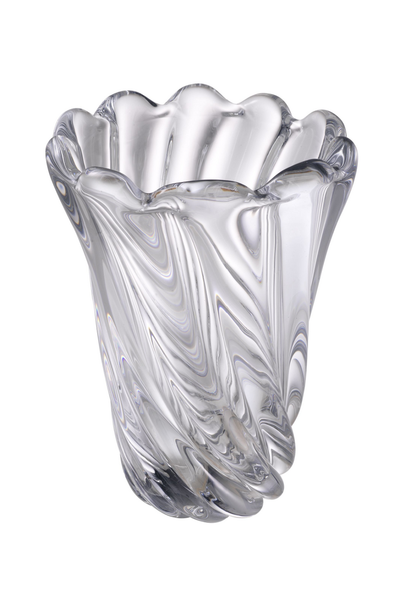 Clear Swirling Glass Vase | Eichholtz Contessa - S | OROA TRADE