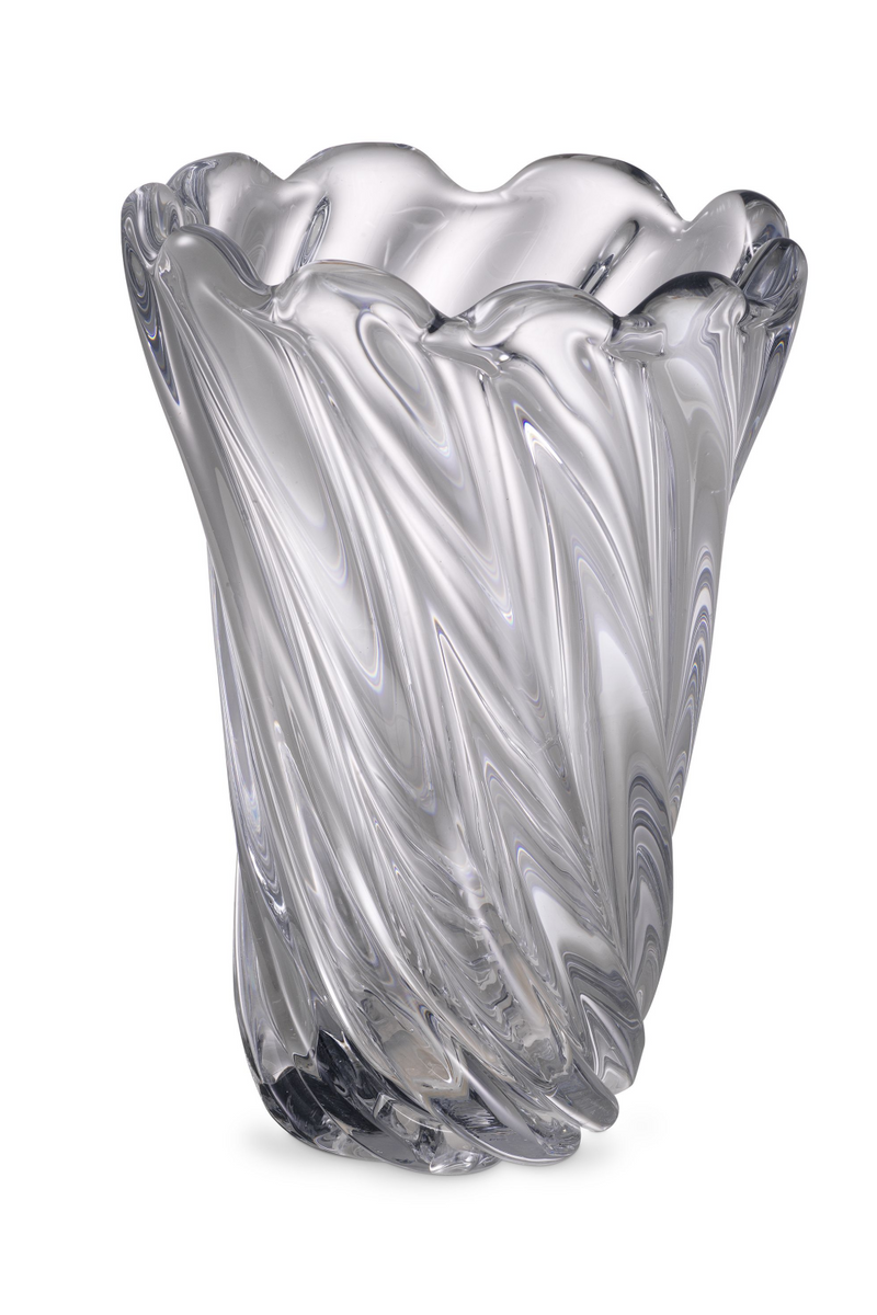 Clear Swirling Glass Vase | Eichholtz Contessa - L | Oroatrade.com