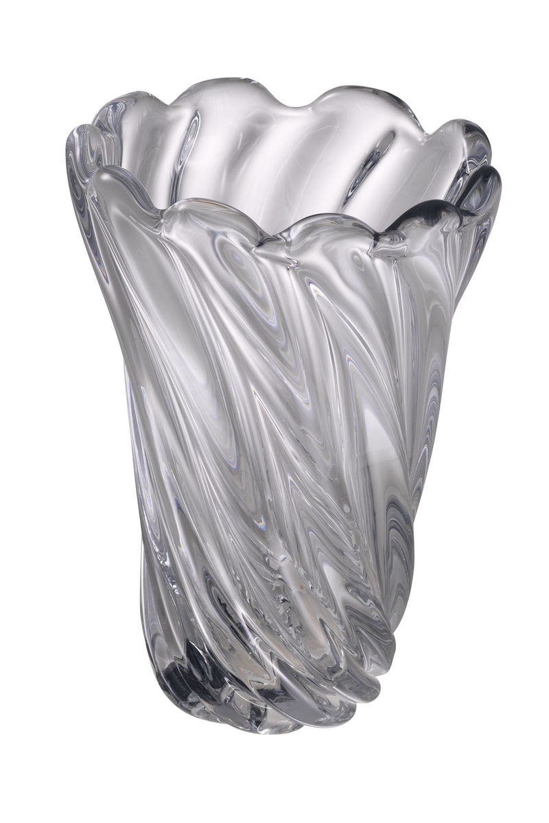 Clear Swirling Glass Vase | Eichholtz Contessa - L | Oroatrade.com