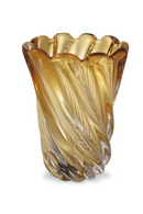 Yellow Swirling Glass Vase | Eichholtz Contessa - S | OROA TRADE