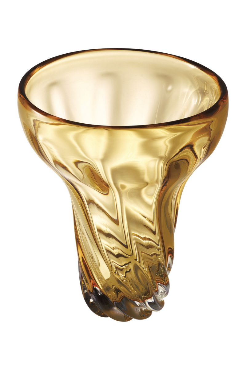 Yellow Hand-Blown Glass Vase | Eichholtz Angelia | OROATRADE.com