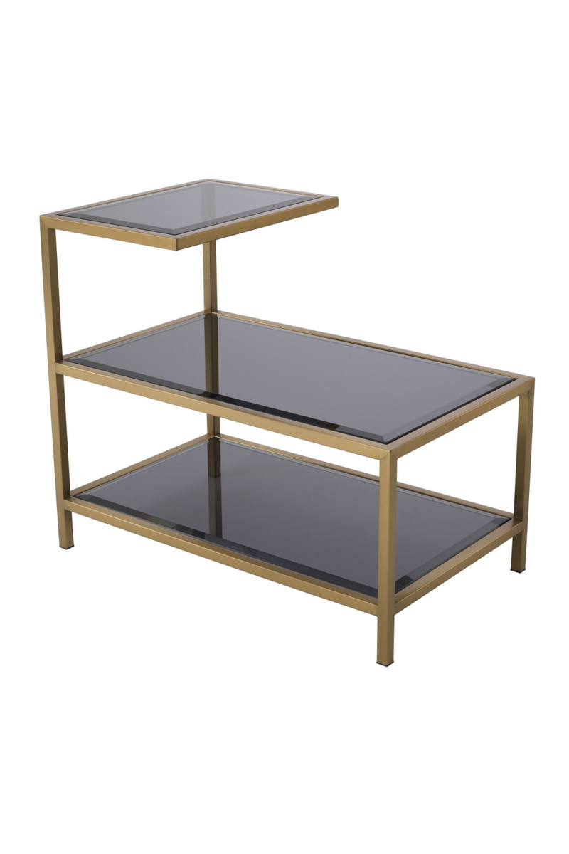 Brass Frame Smoked Glass Side Table | Eichholtz Octava | OROA TRADE