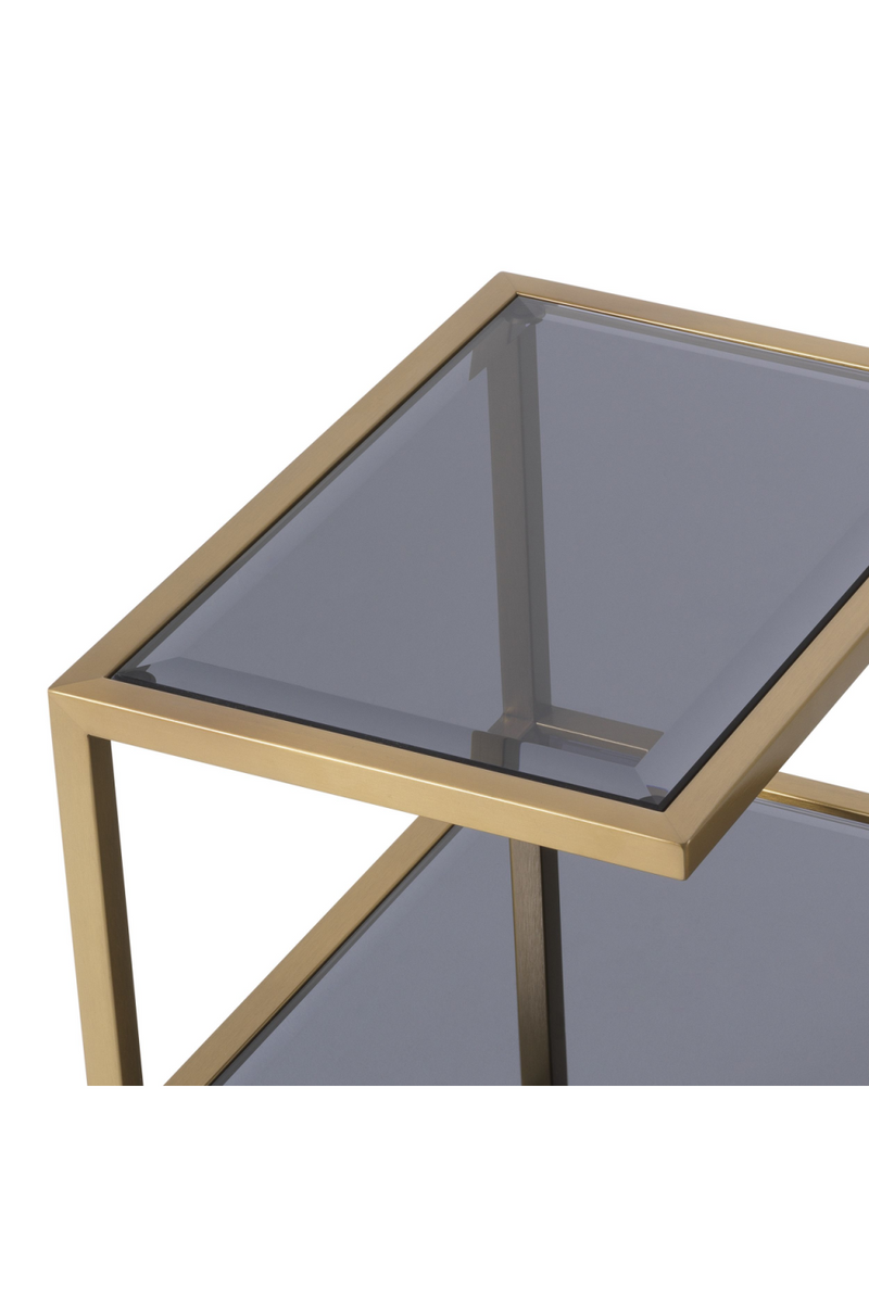 Brass Frame Smoked Glass Side Table | Eichholtz Octava | OROA TRADE