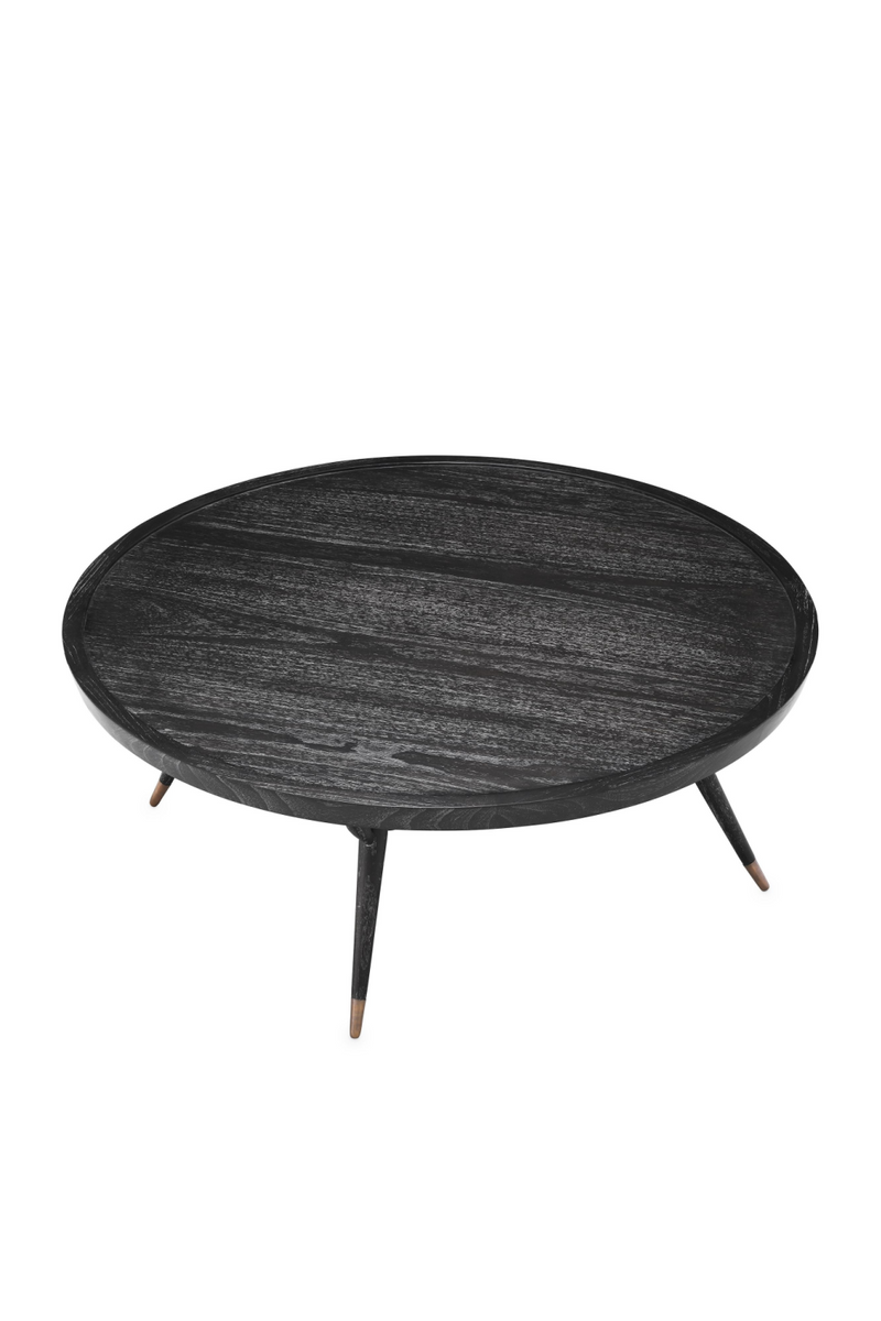 Black Wooden Round Coffee Table | Eichholtz Phoenix | Oroa.com