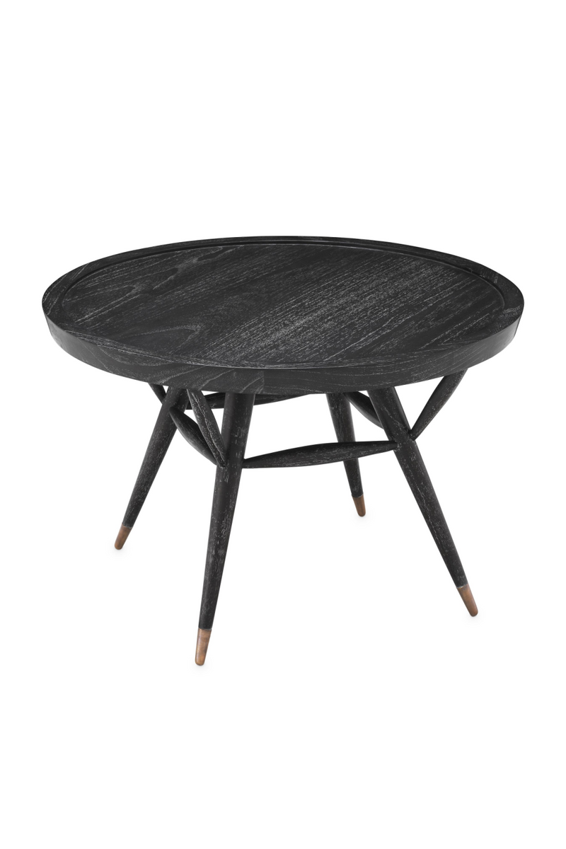 Black Wooden Round Side Table | Eichholtz Phoenix | Oroatrade.com