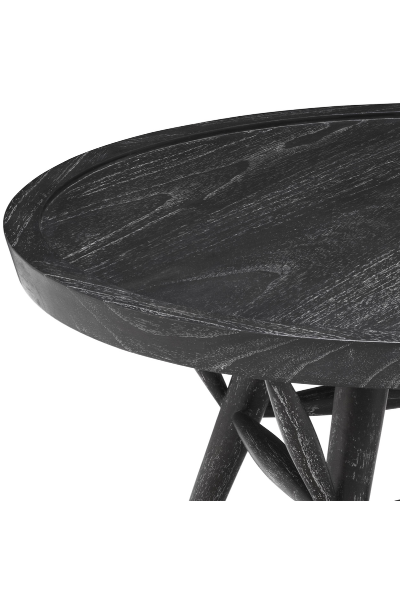 Black Wooden Round Side Table | Eichholtz Phoenix | Oroatrade.com