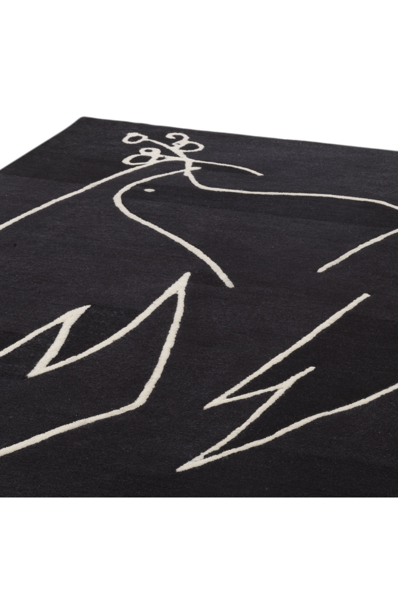 Black Wool Carpet 10' x 13' | Eichholtz Piccione | Oroatrade.com
