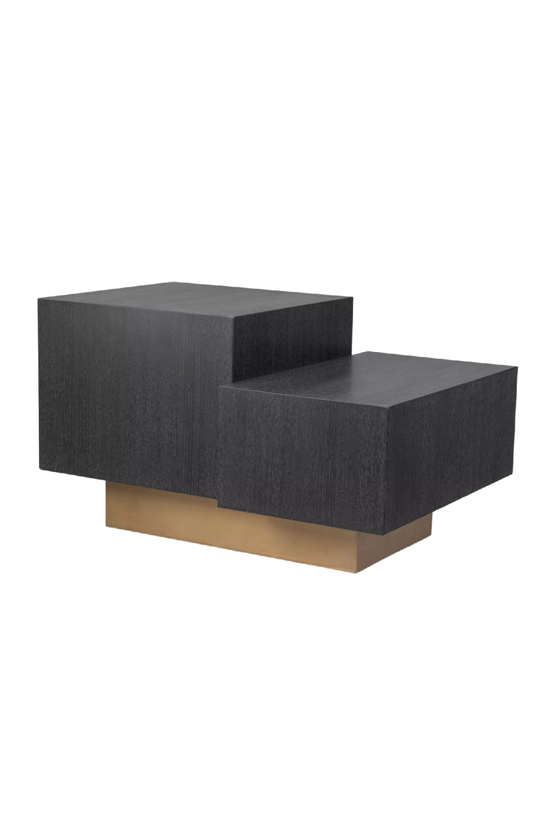 Geometrical Oak Veneer Side Table | Eichholtz Nerone | OROA TRADE