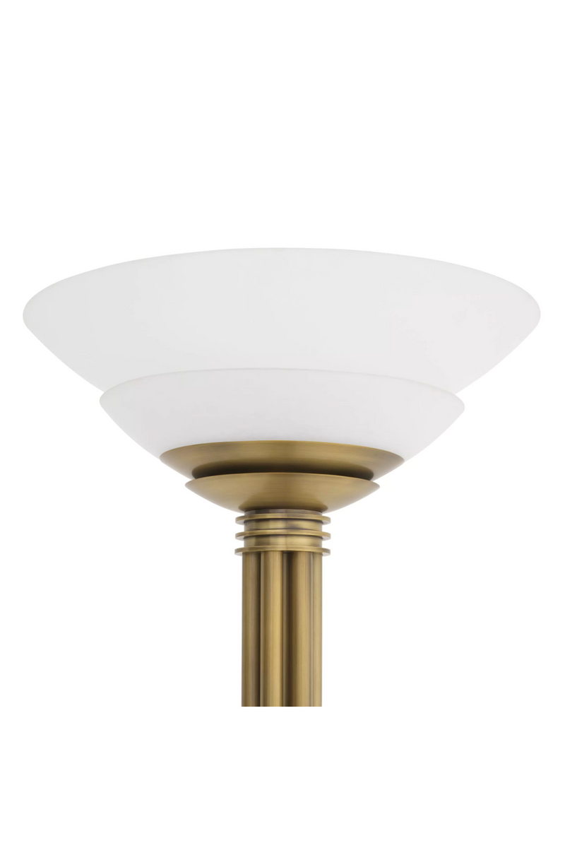 White Glass Bowl Floor Lamp | Eichholtz Figaro | OROATRADE.com