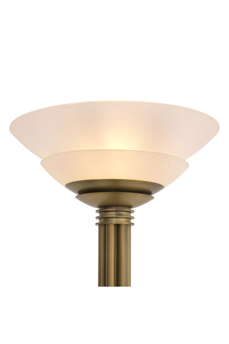 White Glass Bowl Floor Lamp | Eichholtz Figaro | OROATRADE.com
