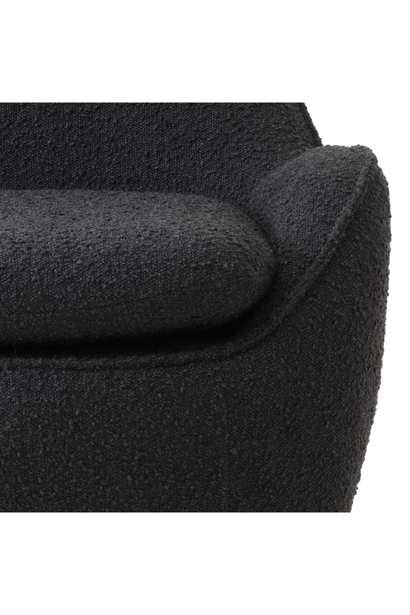 Black Bouclé Swivel Accent Chair | Eichholtz Cupido | Oroatrade.com
