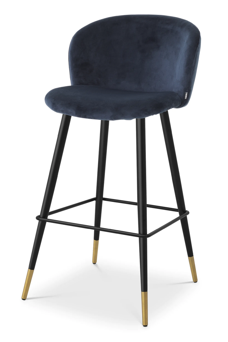 Vintage Inspired Velvet Bar Stool | Eichholtz Volante | Oroatrade.com