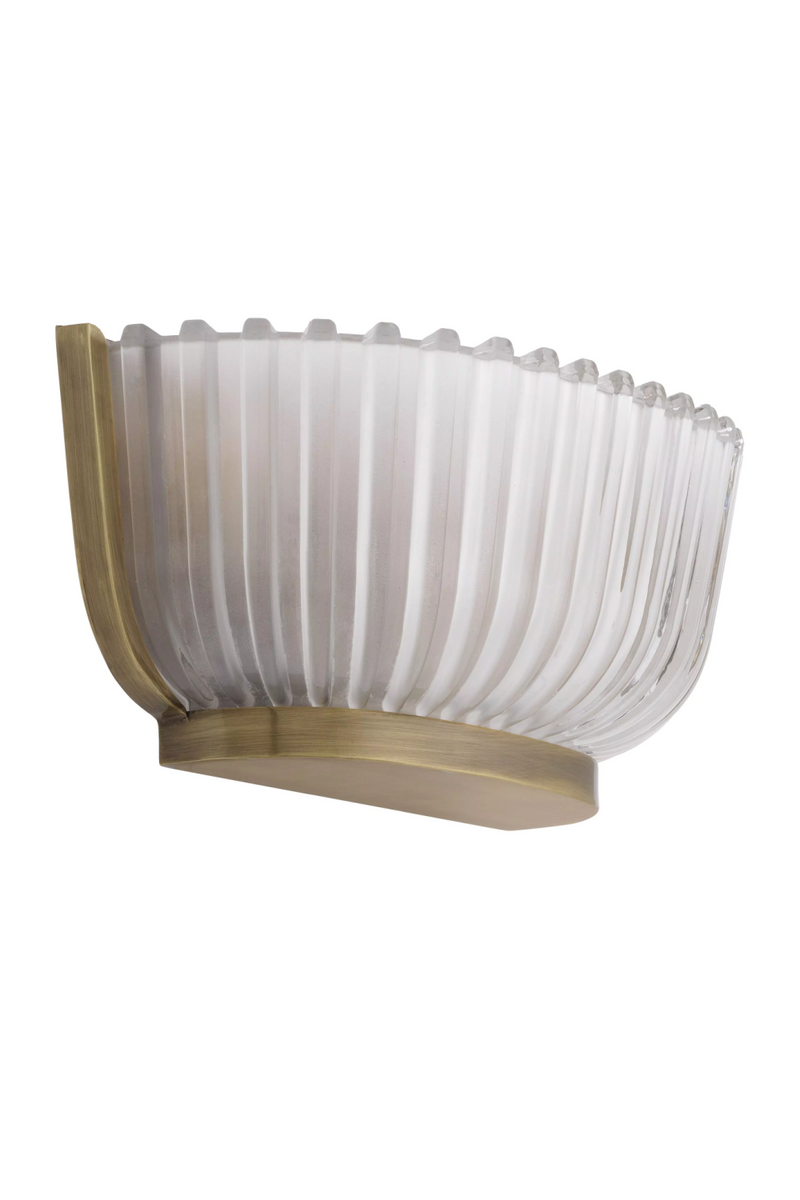 Fluted Frosted Glass Wall Lamp | Eichholtz Artos | OROA TRADE