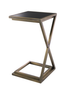 Gunmetal Glass Side Table | Eichholtz Cross | Oroatrade.com