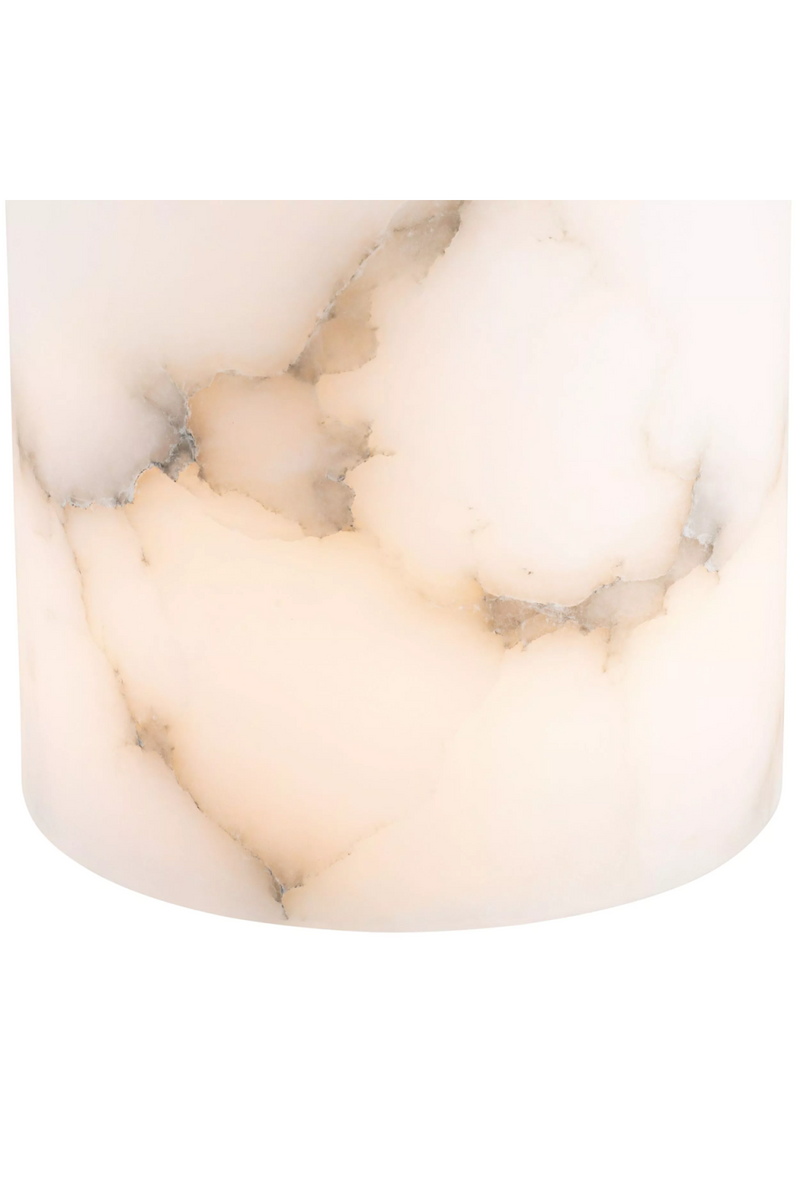 Cylindrical Translucent Alabaster Candle Holder | Eichholtz Mercer | Oroatrade.com