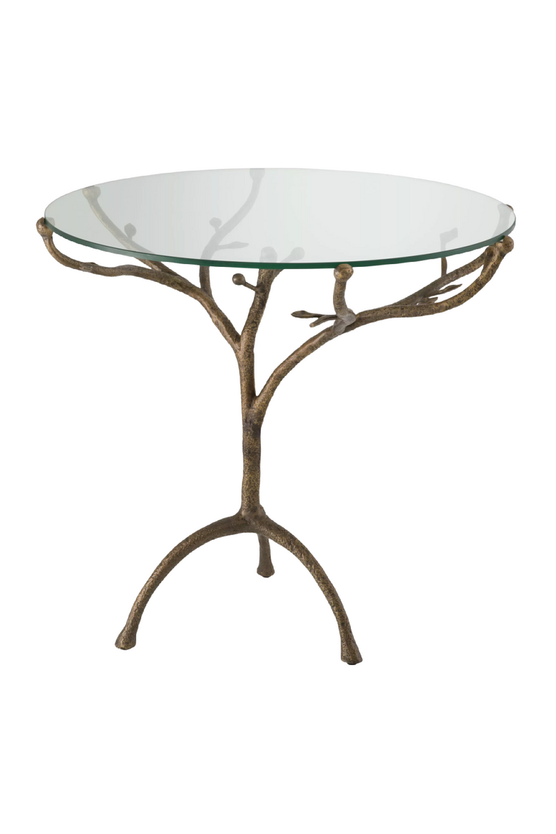 Rustic Tripod Glass Centre Table | Eichholtz Christophe | OROATRADE.com