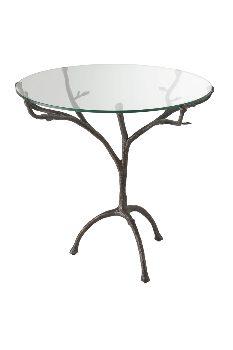 Rustic Tripod Glass Centre Table | Eichholtz Christophe | OROATRADE.com