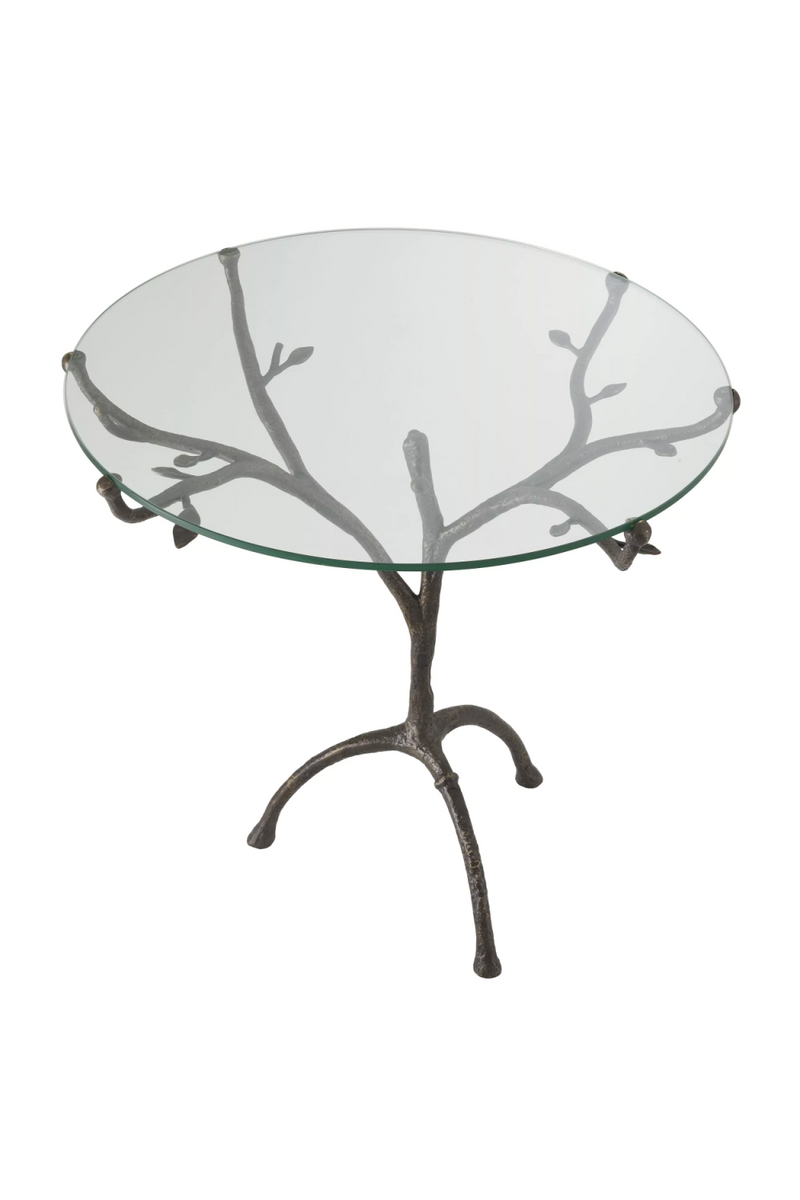 Rustic Tripod Glass Centre Table | Eichholtz Christophe | OROATRADE.com