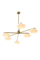 Elliptical White Glass Chandelier | Eichholtz Evergreen | Oroatrade.com