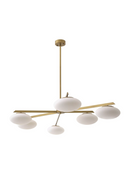 Elliptical White Glass Chandelier | Eichholtz Evergreen | Oroatrade.com
