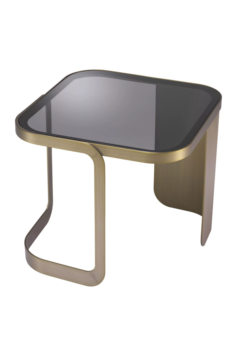 Architectural Brass Framed Side Table | Eichholtz Numa | OROA TRADE