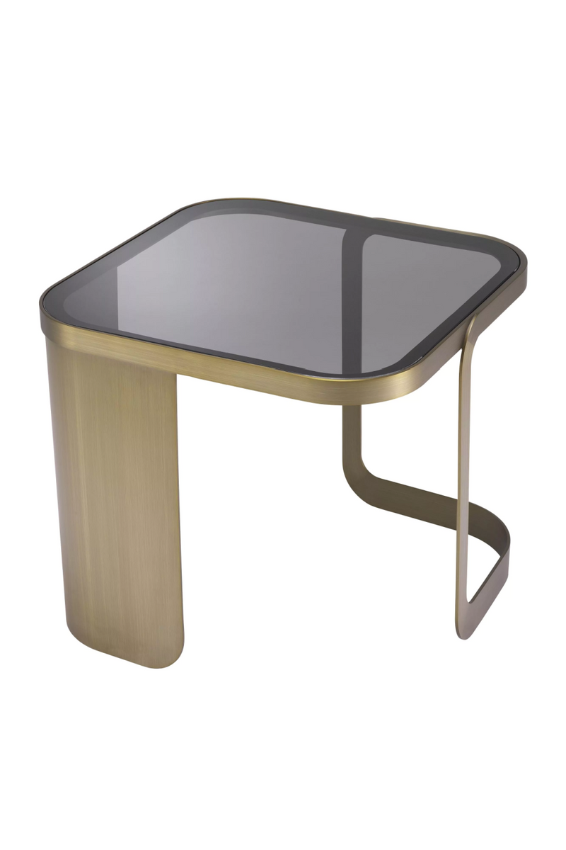 Architectural Brass Framed Side Table | Eichholtz Numa | OROA TRADE