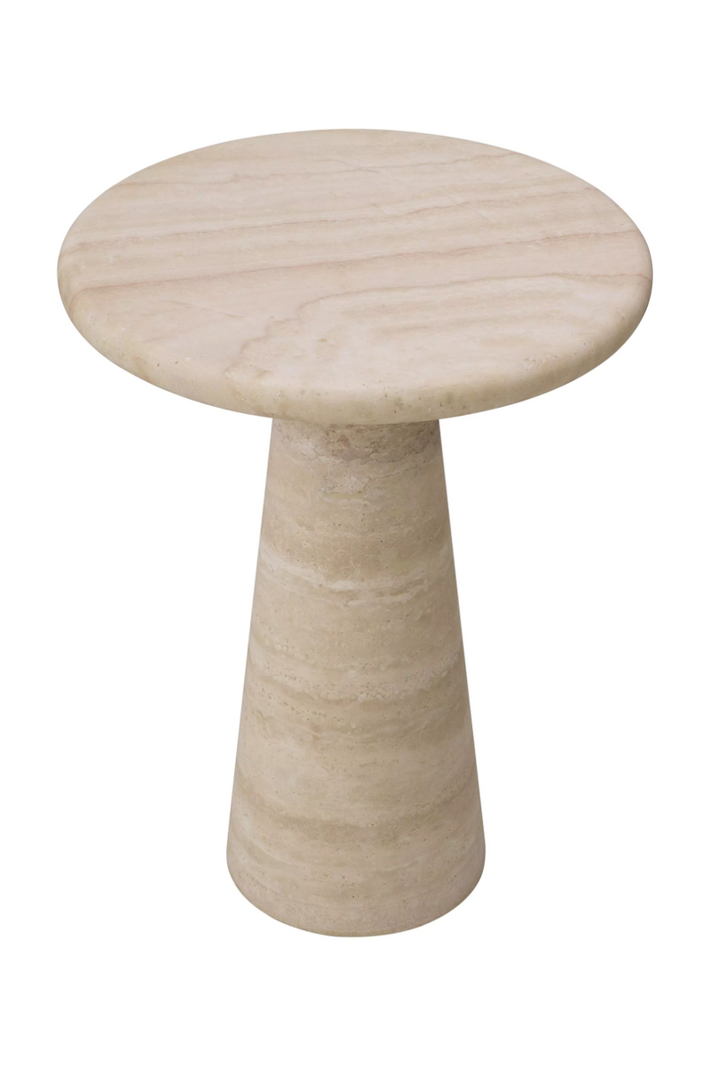 Natural Limestone Pedestal Side Table | Eichholtz Adriana | OROATRADE.com