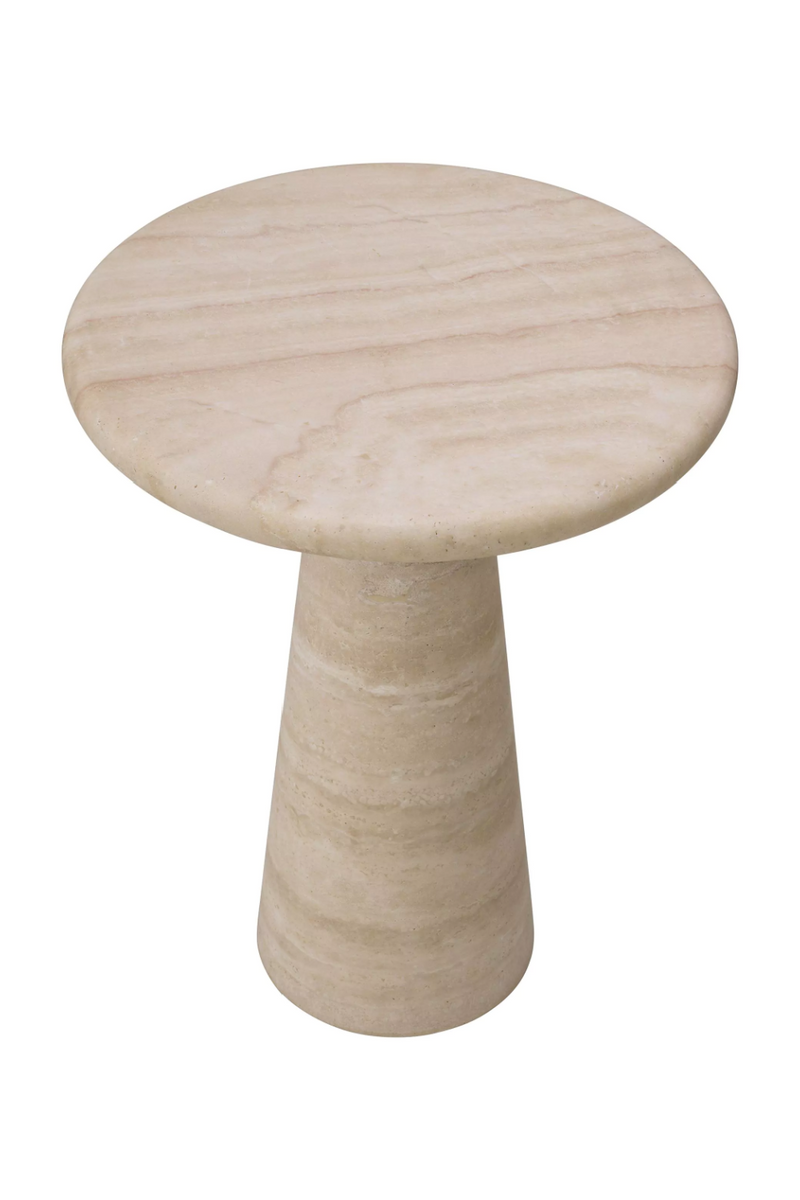 Natural Limestone Pedestal Side Table | Eichholtz Adriana | OROA TRADE