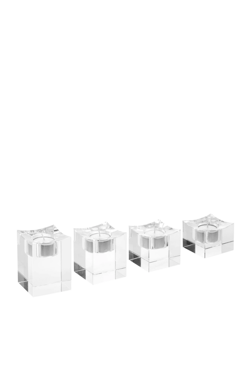 Crystal Tealight Holder Set (4) | Eichholtz Giancarlo | Oroatrade.com