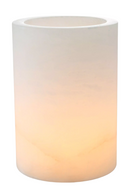 Cylindrical Translucent Alabaster Candle Holder | Eichholtz Mercer | Oroatrade.com