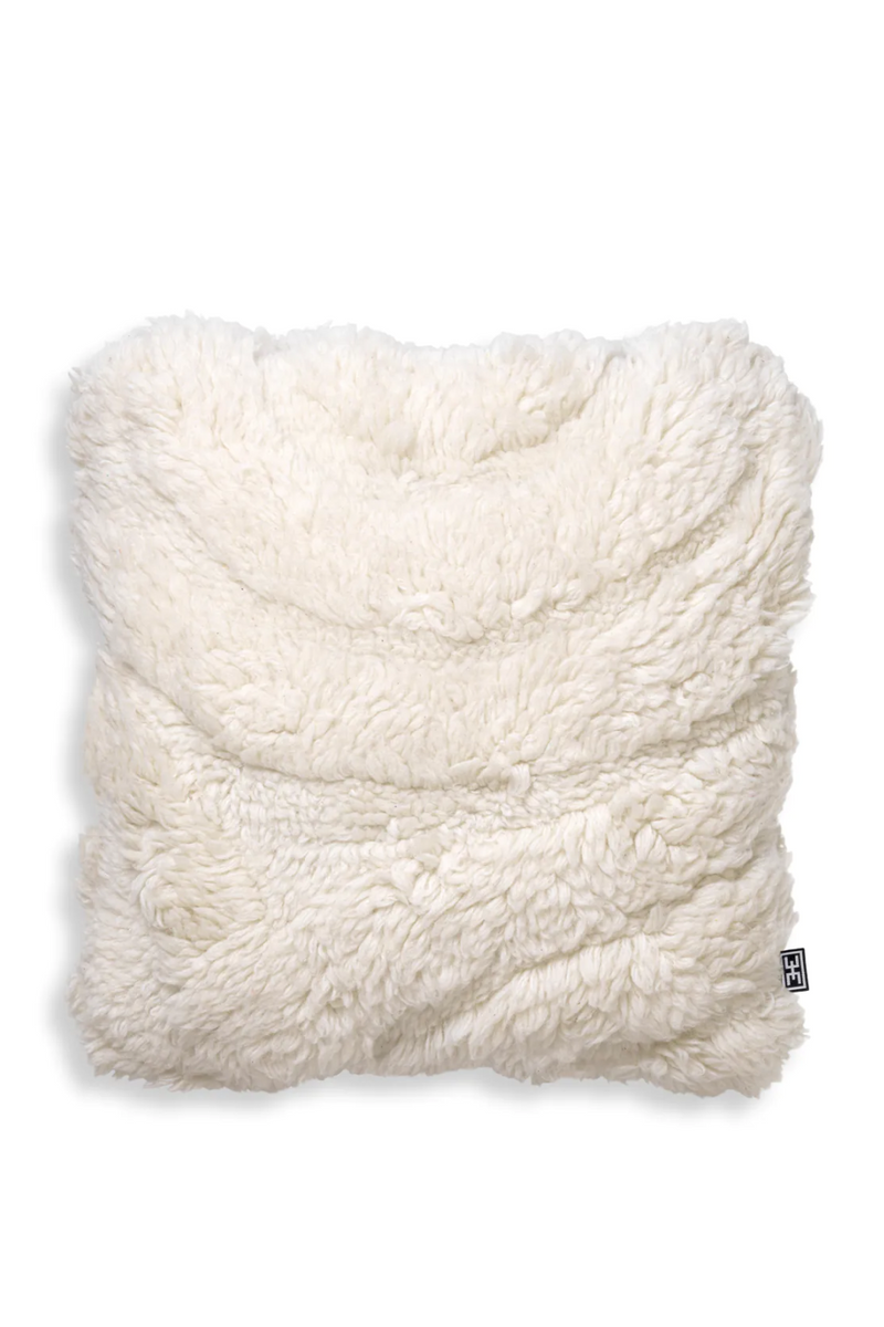 White Hand-Tufted Wool Cushion S | Eichholtz Andres | Oroatrade.com