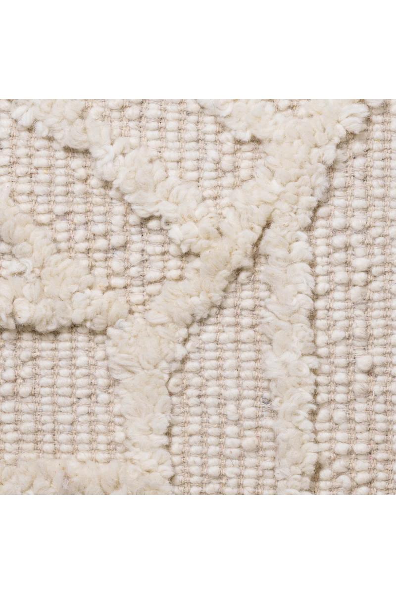 Embossed White Wool Cushion | Eichholtz San Juan | Oroatrade.com