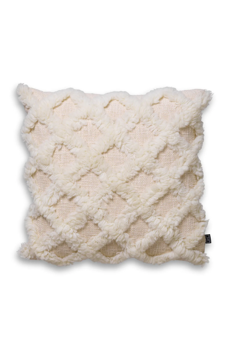 Contemporary White Wool Cushion | Eichholtz Arsenio | Oroatrade.com