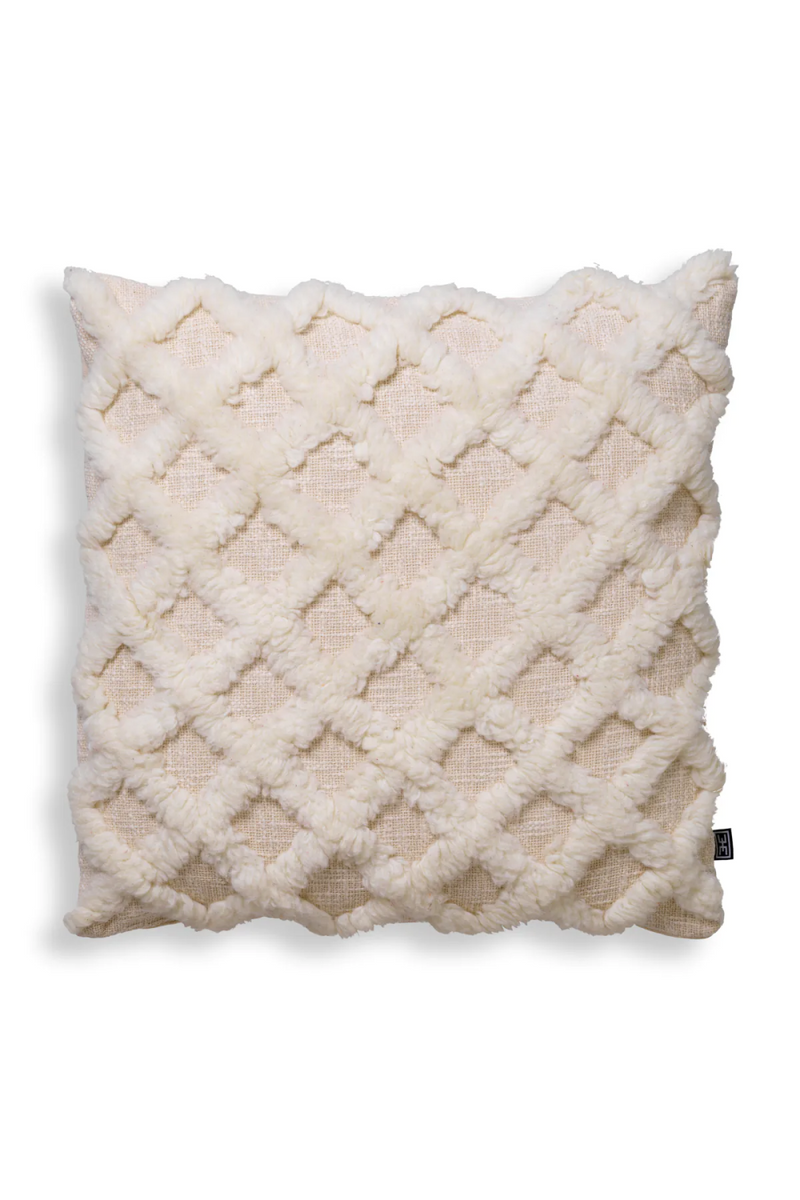 Contemporary White Wool Cushion | Eichholtz Arsenio | Oroatrade.com