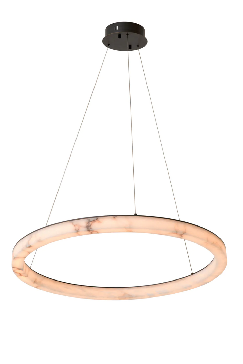 Round Alabaster Chandelier | Eichholtz Gallen | Oroatrade.com